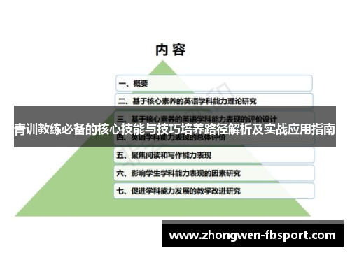 青训教练必备的核心技能与技巧培养路径解析及实战应用指南 青训教练必备的核心技能与技巧培养路径解析及实战应用指南