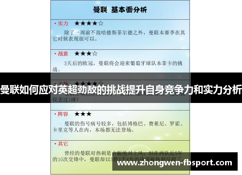 曼联如何应对英超劲敌的挑战提升自身竞争力和实力分析